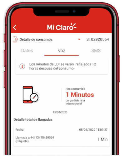 Minutos para llamadas de larga distancia en tu plan postpago 