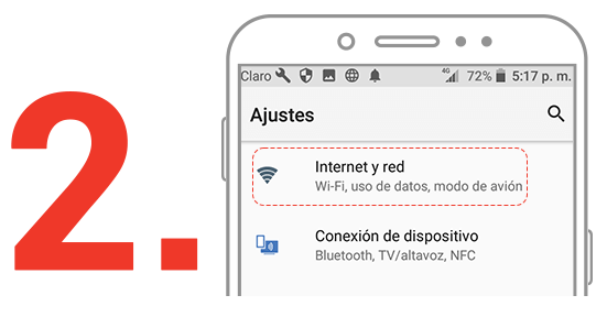 Segundo, la conexión de la red 4G
