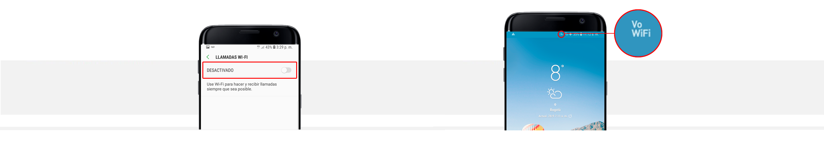 Ajustes y conexión de VoWifi Claro desde un Android