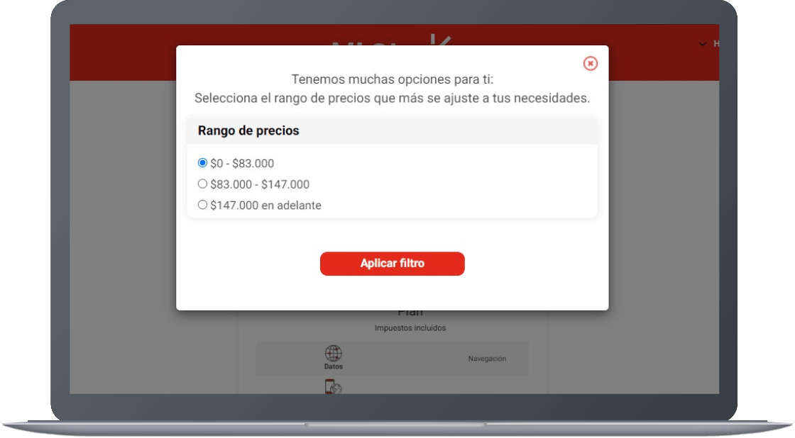Paso 4 - Cambio de plan Up Grade