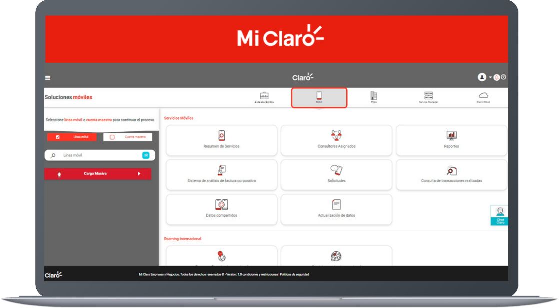 Paso 3 - Cambio de plan Up Grade