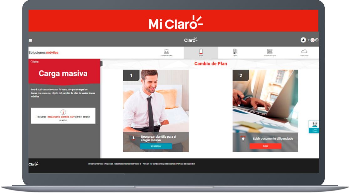 Paso 16 - Cambio de plan Up Grade