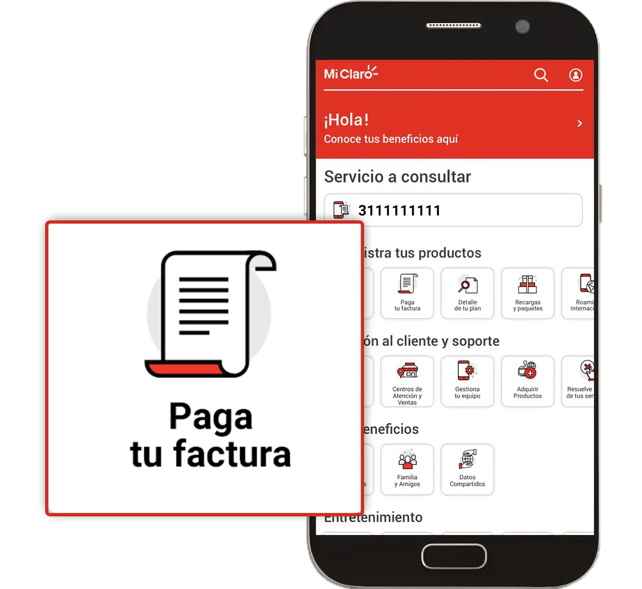 Último seda Simplemente desbordando Con App Mi Claro paga tu Factura Postpago | Claro