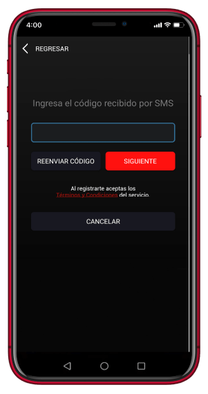 Verifica tu identidad con el código que te llegará por SMS. Verifica tu identidad con el código que te llegará por SMS.