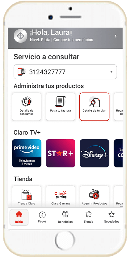 Paso 3 - Cambio de plan Postpago Up grade