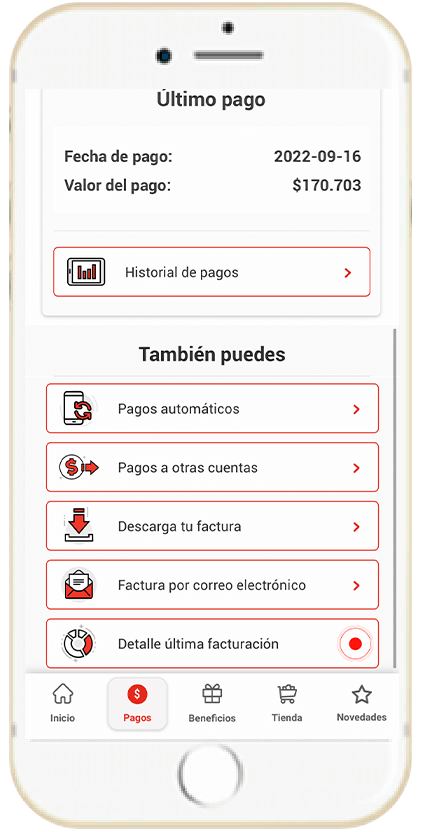 Paso 5 - Administra tus productos de la Factura Hogar