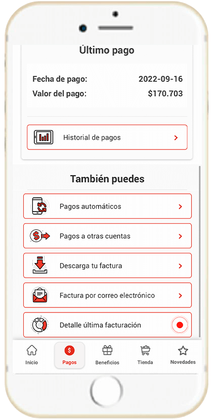 Paso 5 - Administra tus productos de la Factura Hogar 