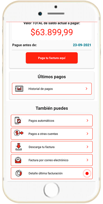 Paso 5 - Consulta todo sobre tu factura postpago en app mi Claro