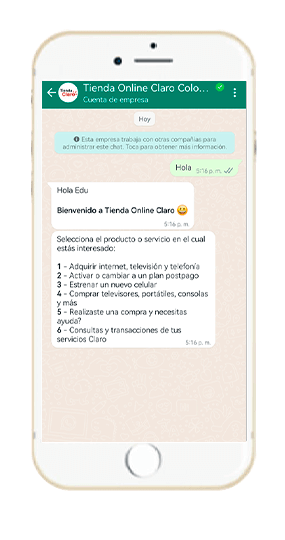 Paso 5 - Compra en whatsapp tienda online postpago