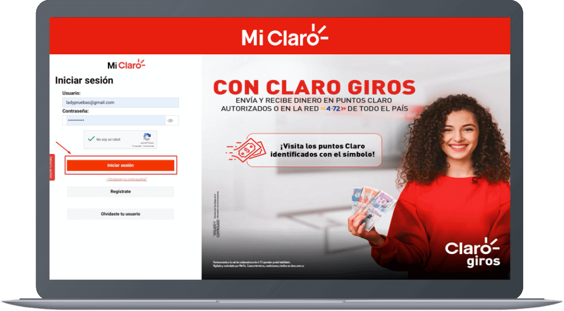 Paso 1 - Cambio de número en Mi Claro web 