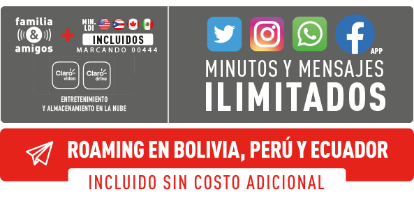 Minutos y msj ilimitados Claro