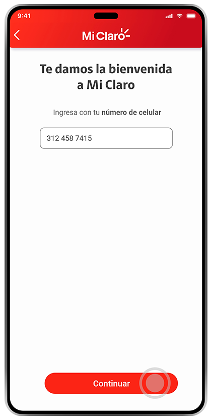 Paso 5 - Inicia sesión Superapp Mi Claro Servicios Prepago
