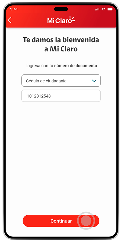 Paso 3 - Inicia sesión Superapp Mi Claro Servicios Empresas