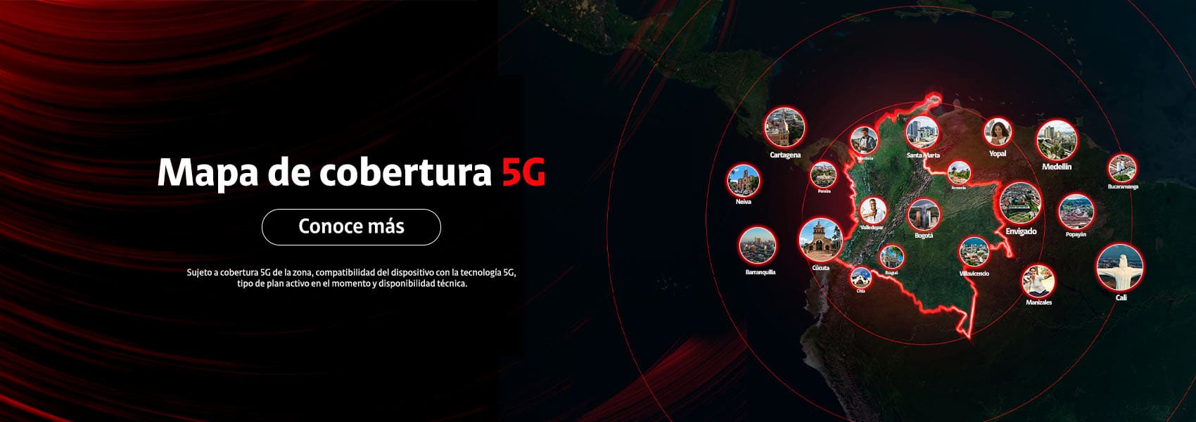 Mapa cobertura 5G