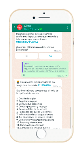 Paso 6 - Consulta Línea o cuenta Prepago WhatsApp Claro