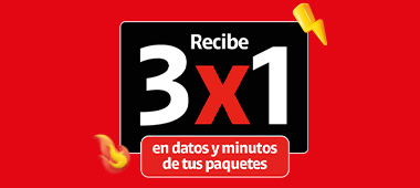 promocion tres por uno en datos y minutos prepago promocion tres por uno en datos y minutos prepago