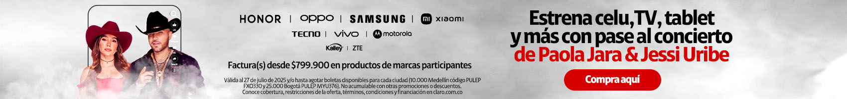 Concierto Paola Jara y Jessi Uribe con Claro Concierto Paola Jara y Jessi Uribe con Claro
