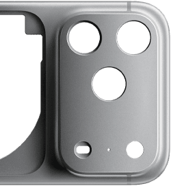 iPhone 17 Pro, parte posterior, estructura unibody de aluminio forjado