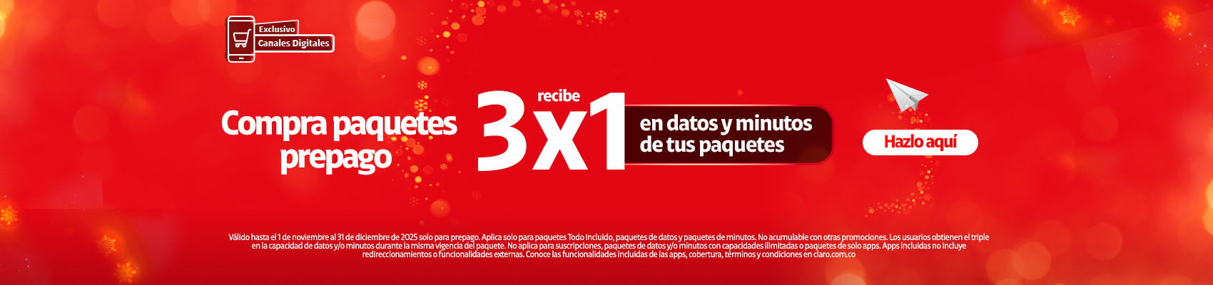 Claro prepago 3x1