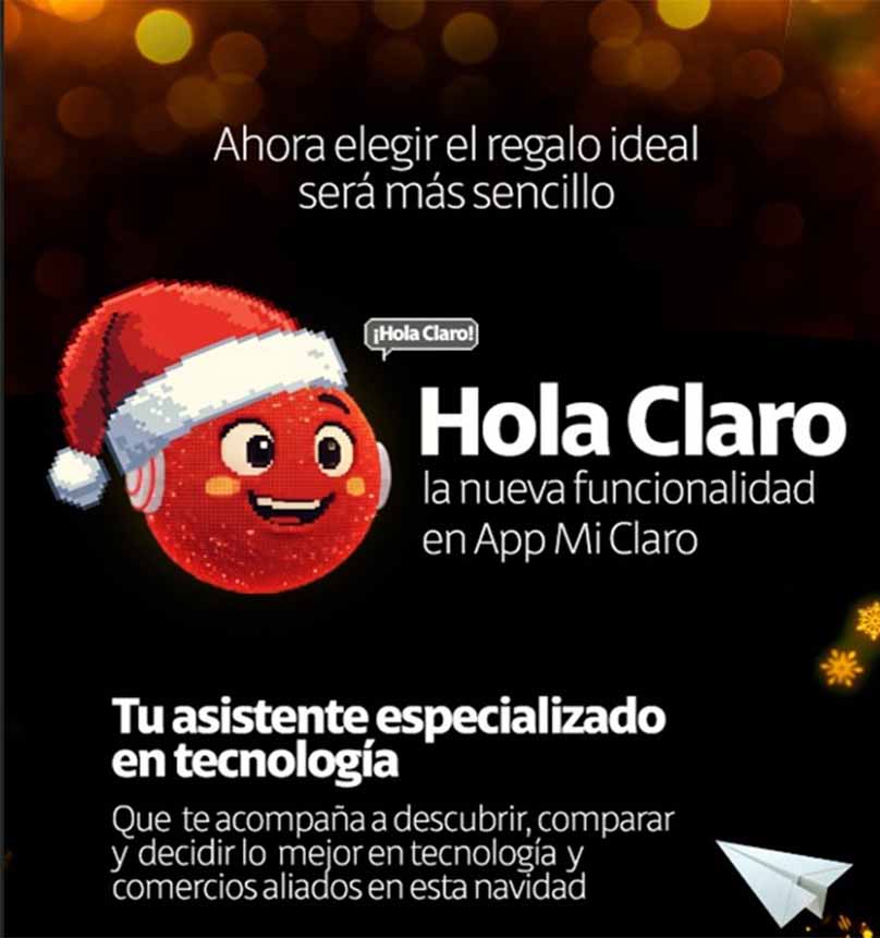 Hola claro asistente navideño