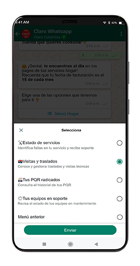 Paso 3- Visitas y traslados Claro 