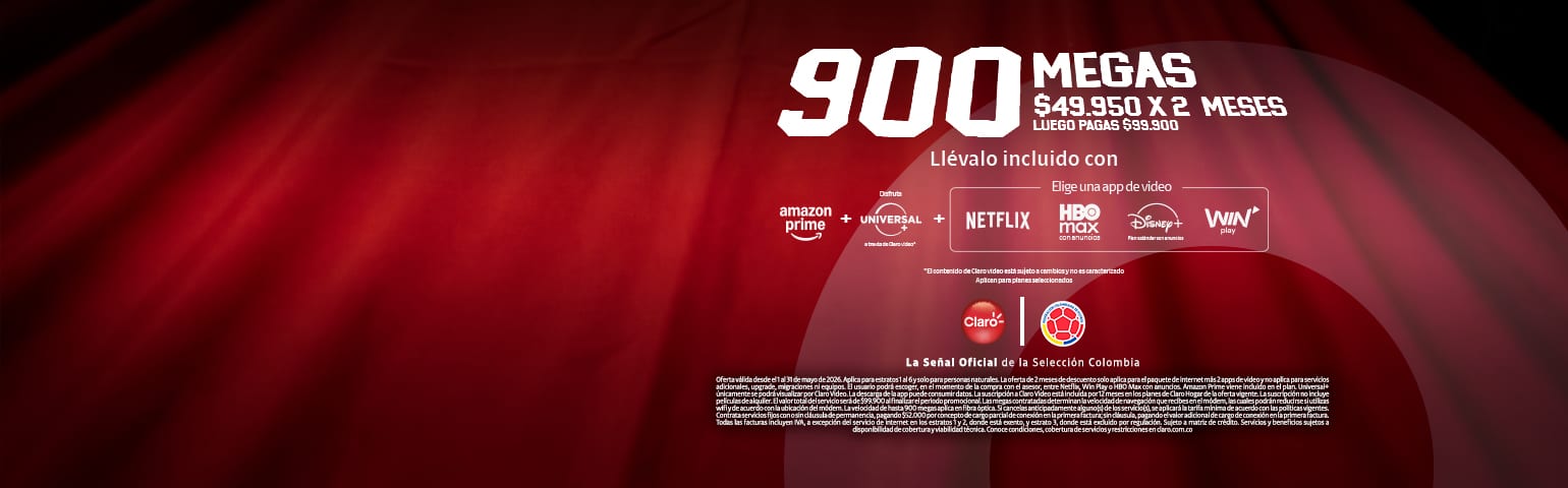 Internet Fibra óptica Claro