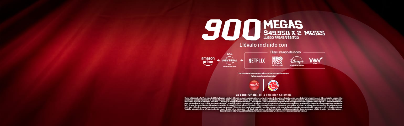 Internet Fibra óptica Claro