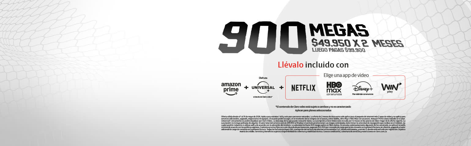 Internet Fibra óptica Claro