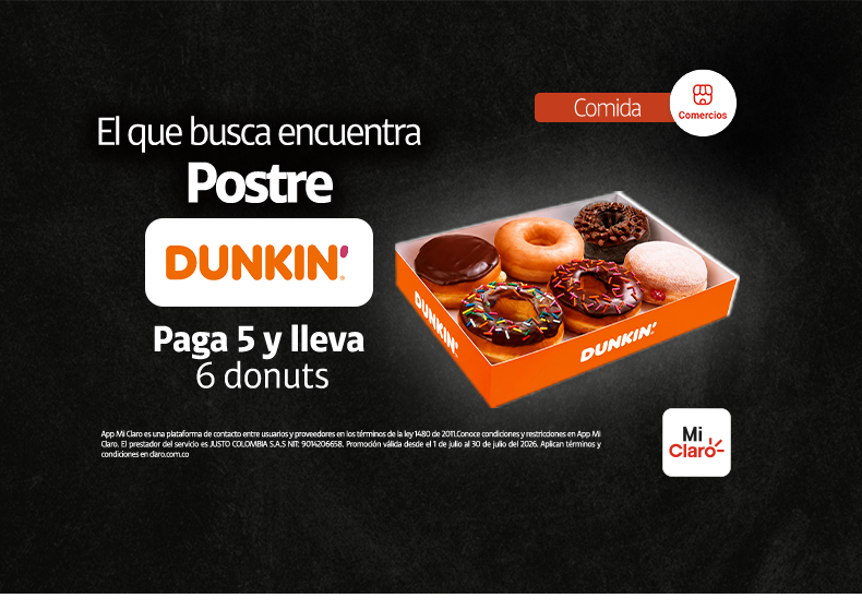 Paga 5 y lleva 6 donuts