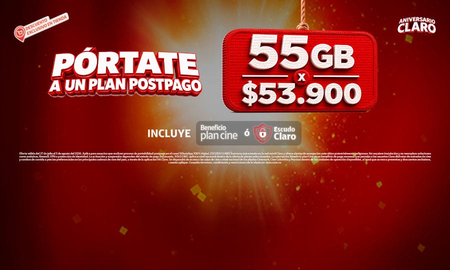 Pasate a postpago en claro colombia