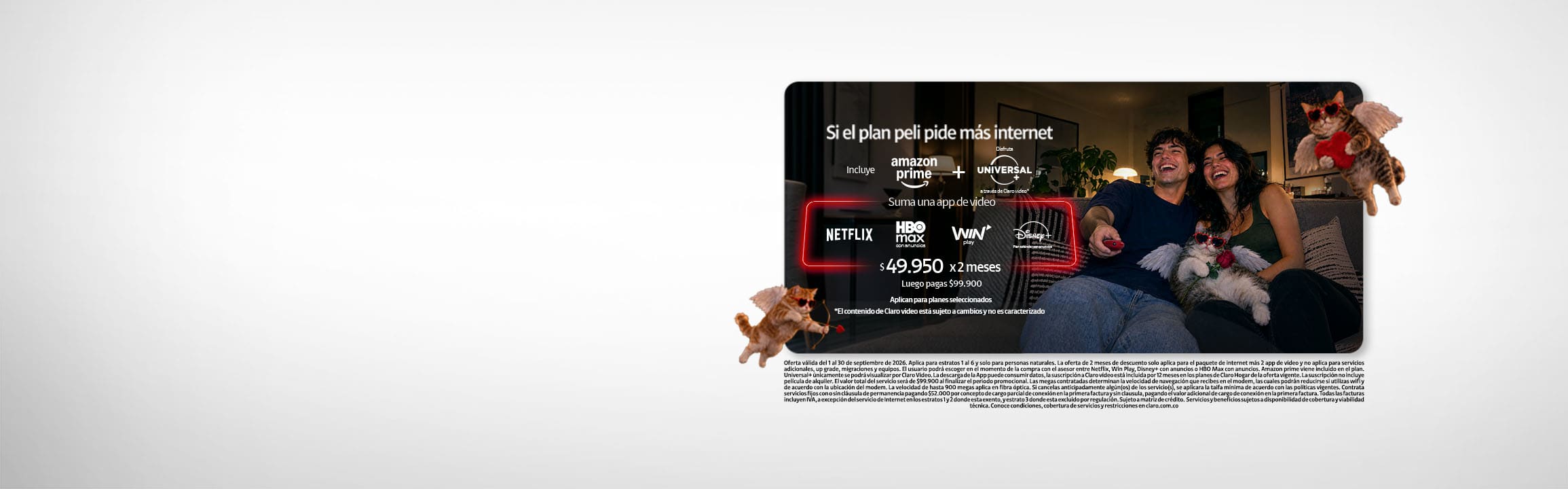 Póngale la fibra de 900 megas - Claro