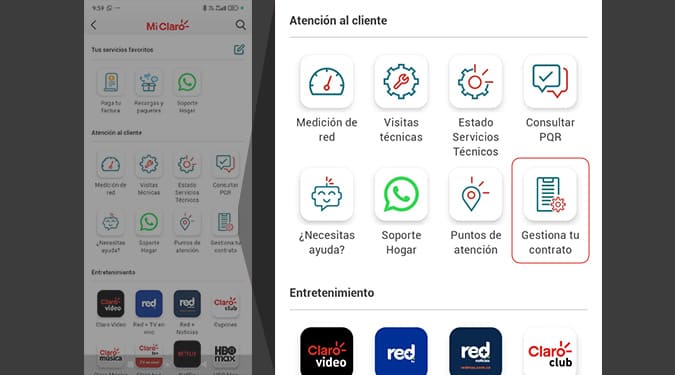 Cancelación de servicios - Claro