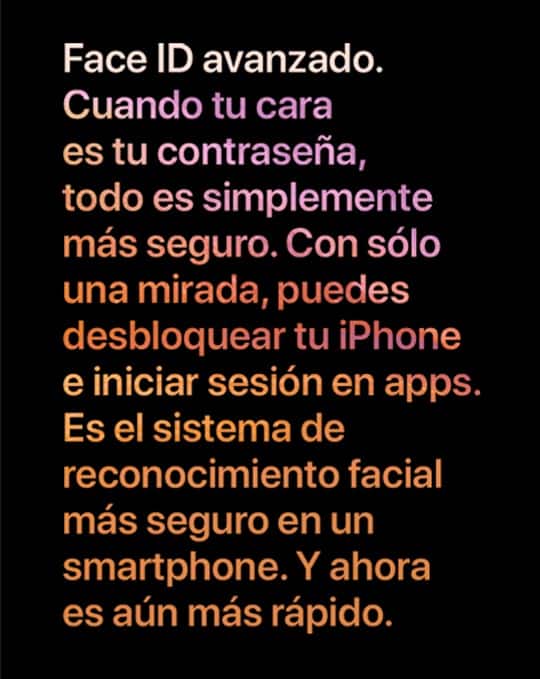 Face ID avanzado en el iPhone XS en Claro Colombia