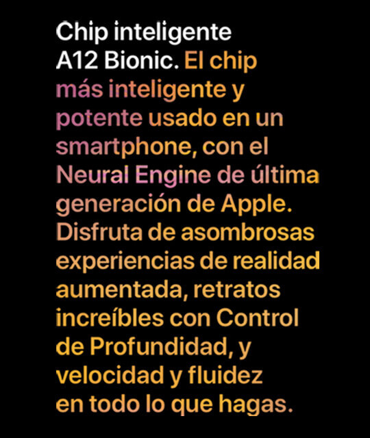 Chip inteligente A12 Bionic en el iPhone xr en Claro Colombia