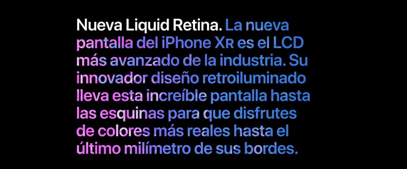 Nueva Liquid retina en el iPhone XR de Claro